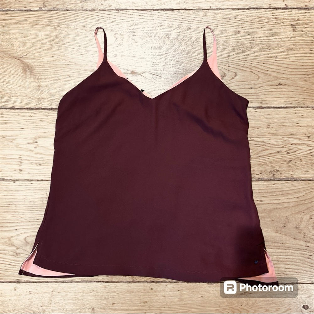 🍁🍂White House Black Market Cami Tank Top Reversible Strappy V-Neck Small Women